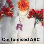 Resin Alphabet Keychain A to Z & Numbers 1 to 10